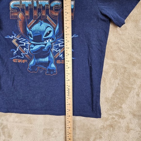Disney Lilo & Stitch Womens Top Size S Blue Logo Short Sleeve T Shirt - Picture 4 of 10